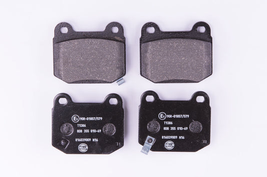 HELLA Brake pad set - T1386 - for e.g. MITSUBISHI / NISSAN / SUBARU 8DB355010-691