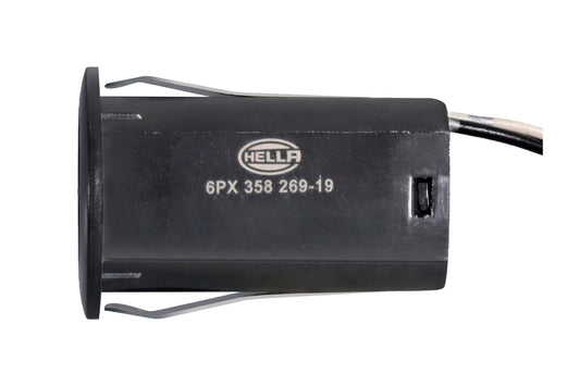 HELLA Sensor, park distance control - straight - 2-pin connector - Plugged - Cable: 49 6PX358269-191