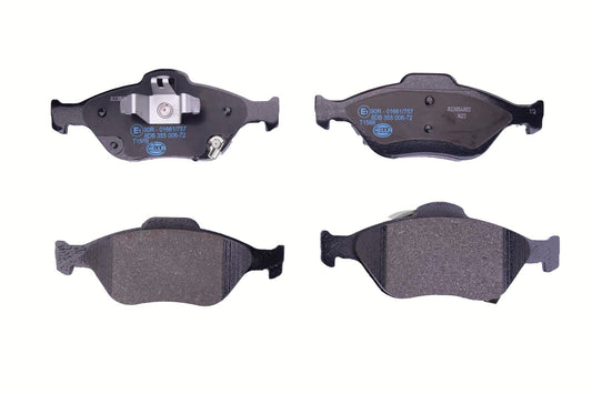 HELLA Brake pad set - T1566 - for e.g. DAIHATSU / TOYOTA 8DB355006-721