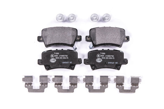 HELLA Brake pad set - T1569 - for e.g. HONDA 8DB355006-751