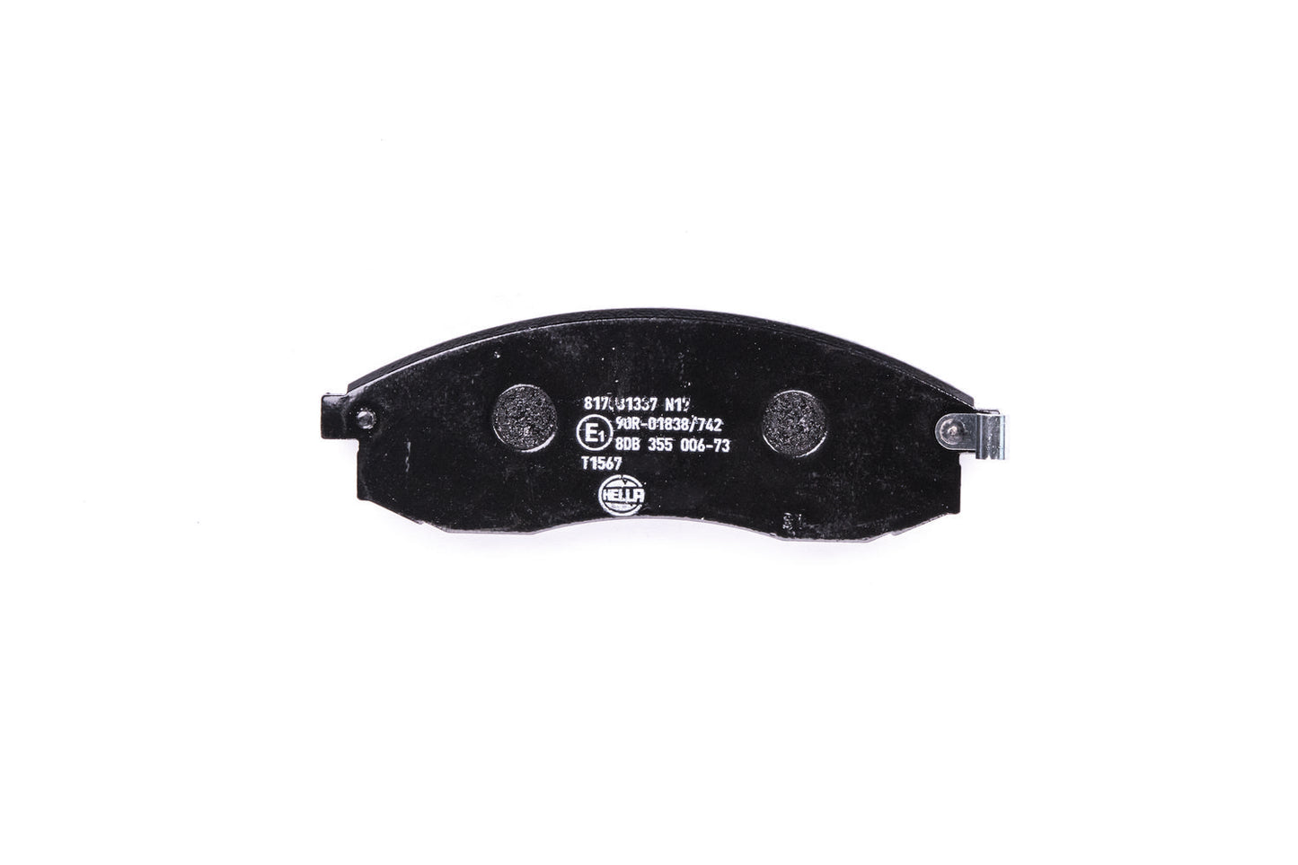 HELLA Brake pad set - T1567 - for e.g. MITSUBISHI 8DB355006-731
