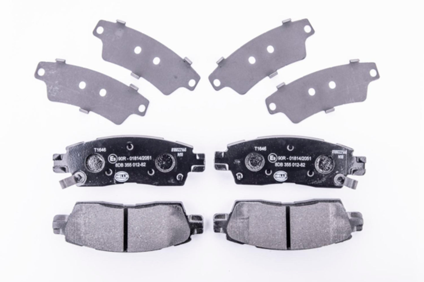 HELLA Brake pad set - T1646 - for e.g. BUICK / CHEVROLET / GMC / ISUZU / SAAB 8DB355012-821