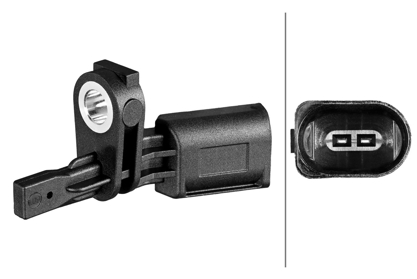 HELLA Sensor, wheel speed - 2-pin connector - Front Axle 6PU358216-501