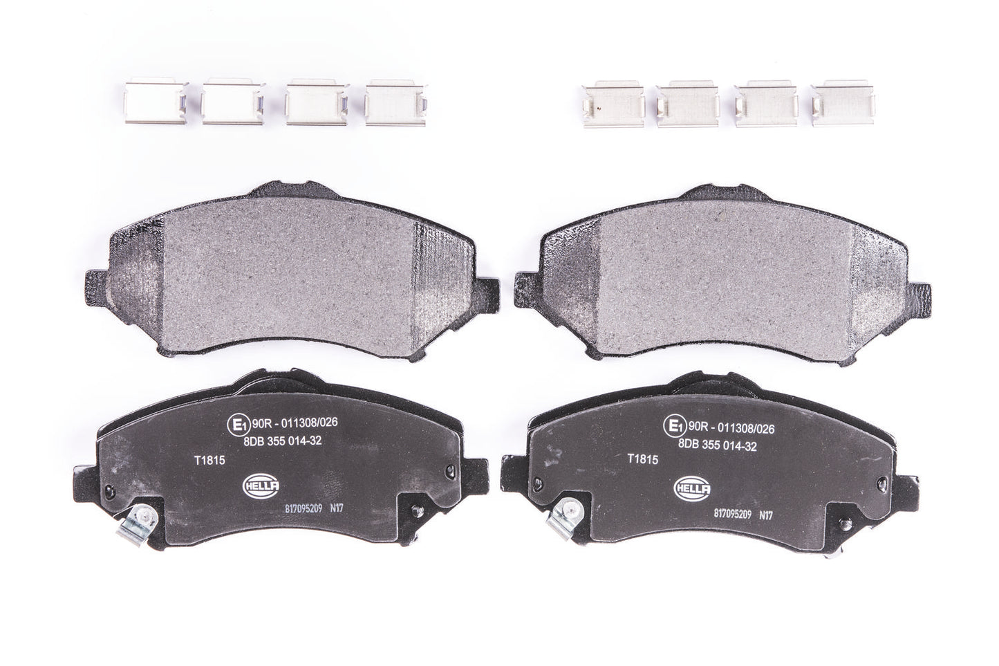 HELLA Brake pad set - T1815 - for e.g. CHRYSLER / DODGE / FIAT / JEEP / VW 8DB355014-321