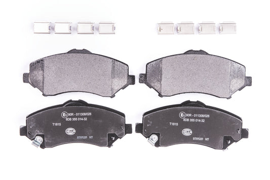 HELLA Brake pad set - T1815 - for e.g. CHRYSLER / DODGE / FIAT / JEEP / VW 8DB355014-321