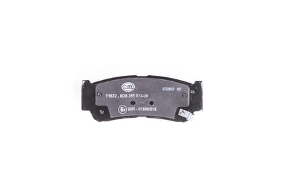 HELLA Brake pad set - T1672 - for e.g. HAWTAI MOTOR / HYUNDAI 8DB355013-081