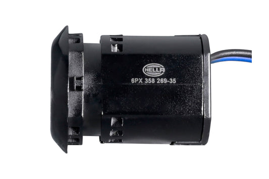 HELLA Sensor, park distance control - straight - 2-pin connector - Plugged - Cable: 16 6PX358269-351