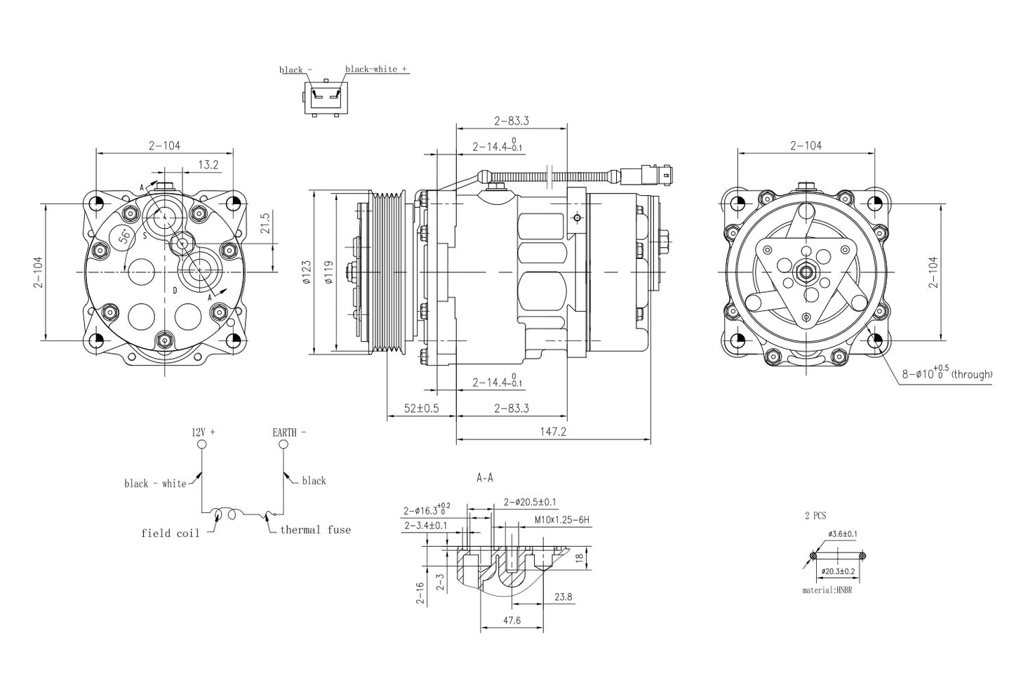 Hella Aircon Compressor 8FK366200-641