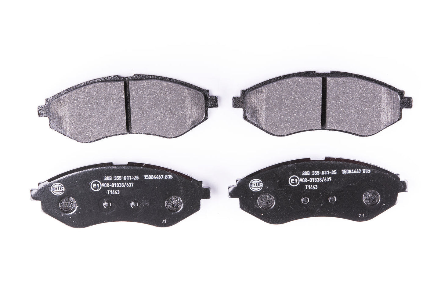 HELLA Brake pad set - T1443 - for e.g. CHEVROLET / DAEWOO / HOLDEN / PROTON 8DB355011-251