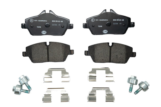HELLA Brake pad set - T2398 - for e.g. BMW 8DB355021-881