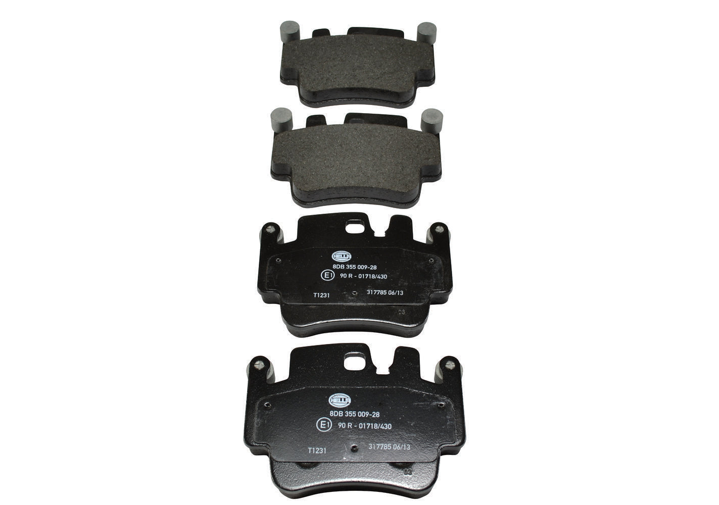 HELLA Brake pad set - T1231 - for e.g. PORSCHE 8DB355009-281