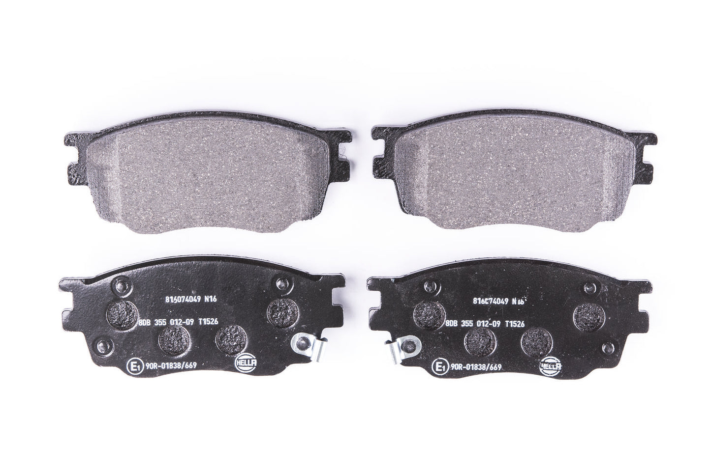 HELLA Brake pad set - T1526 - for e.g. HAWTAI MOTOR / MAZDA 8DB355012-091
