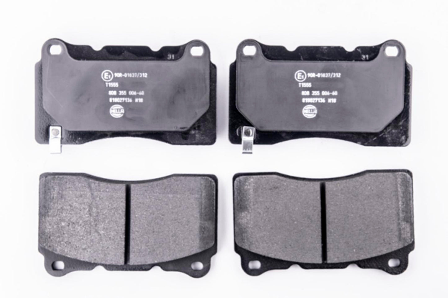 HELLA Brake pad set - T1555 - for e.g. HOLDEN / HONDA / MITSUBISHI / SUBARU 8DB355006-601