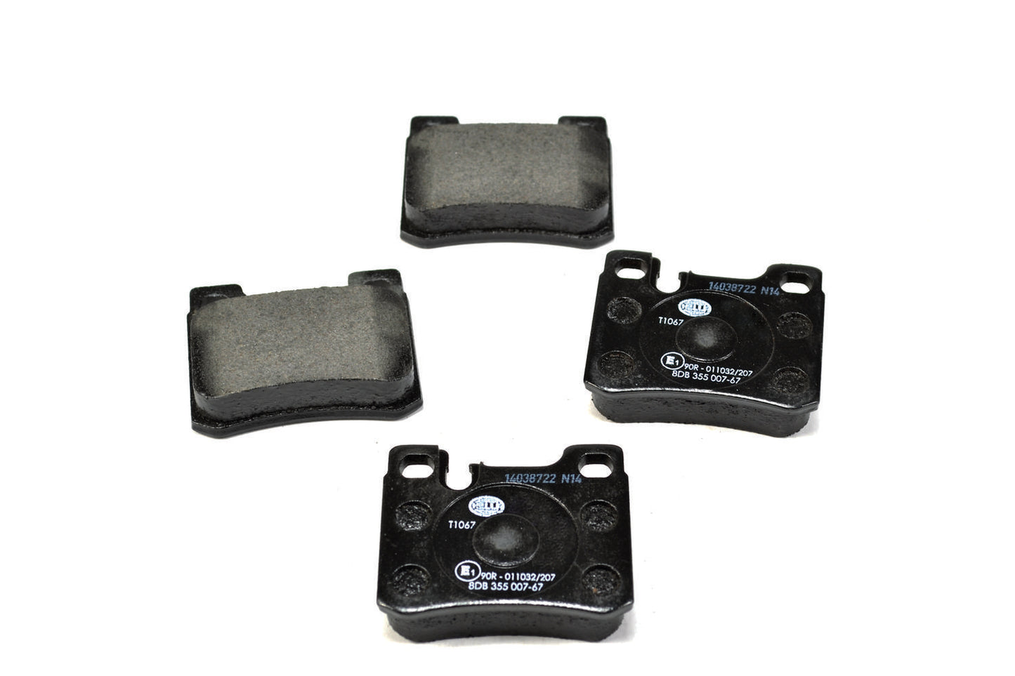 HELLA Brake pad set - T1067 - for e.g. MERCEDES-BENZ 8DB355007-671