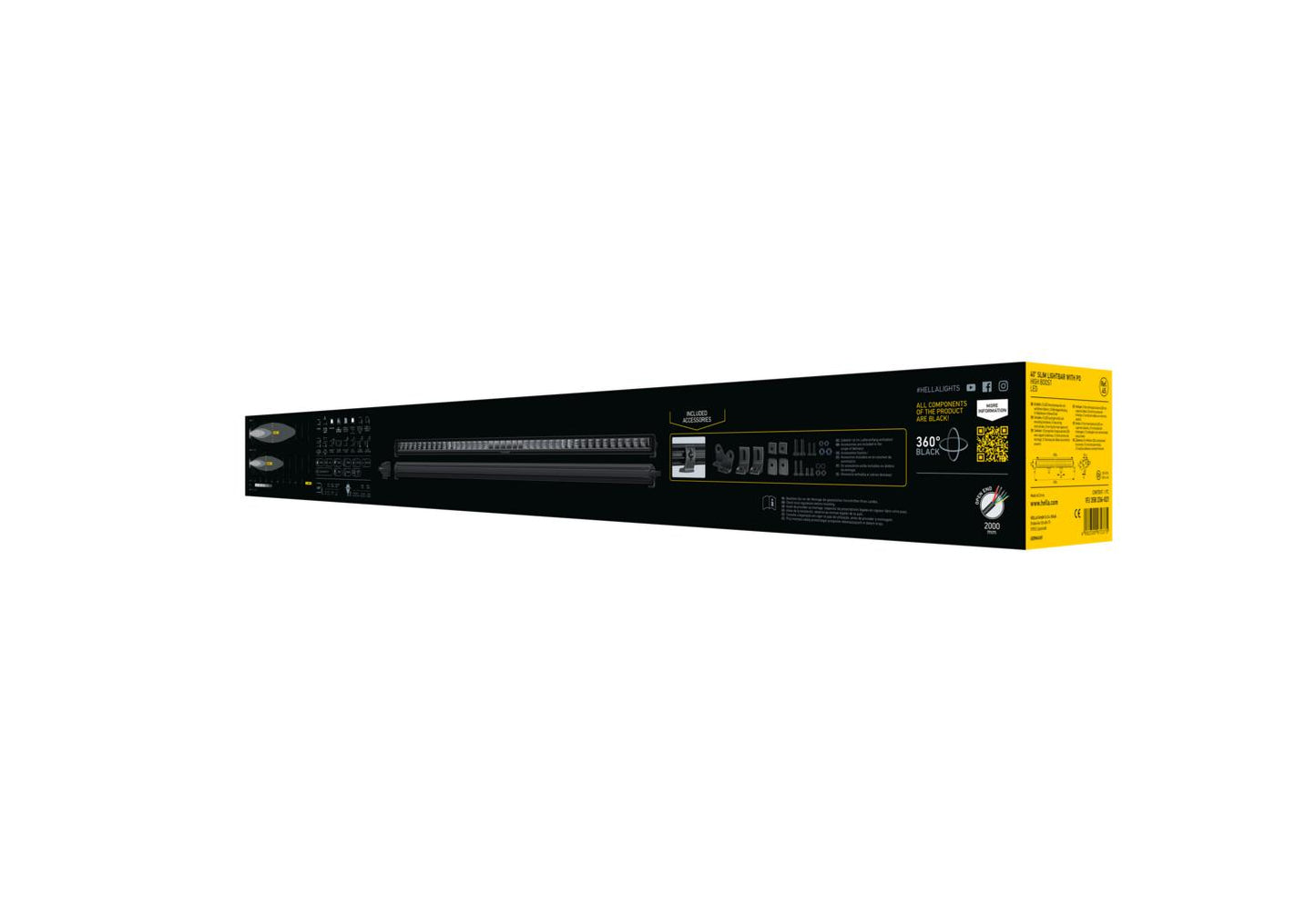 HELLA LED-Lightbar - Black Magic Edgeless Pro - 12/24V - yellow (amber)/white - 6508lm 1FJ358236-021