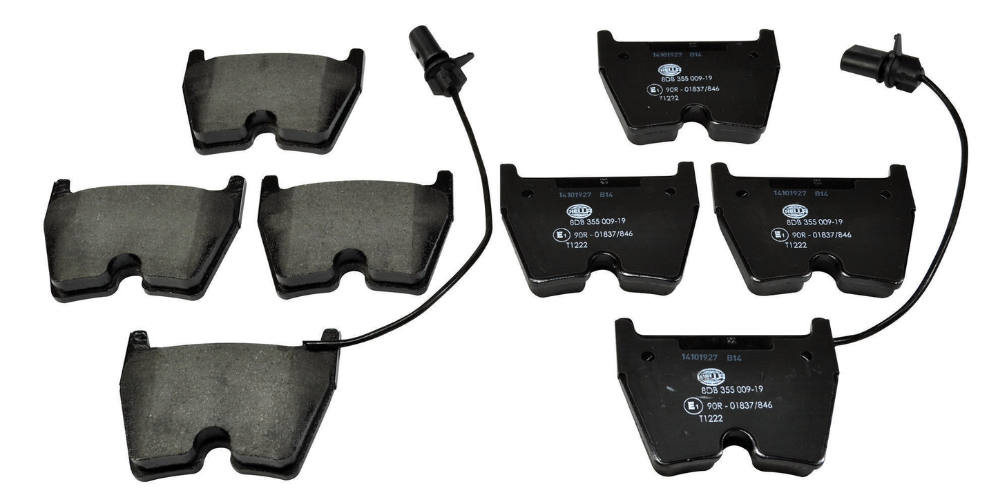 HELLA Brake pad set - T1222 - for e.g. AUDI / VOLKSWAGEN 8DB355009-191