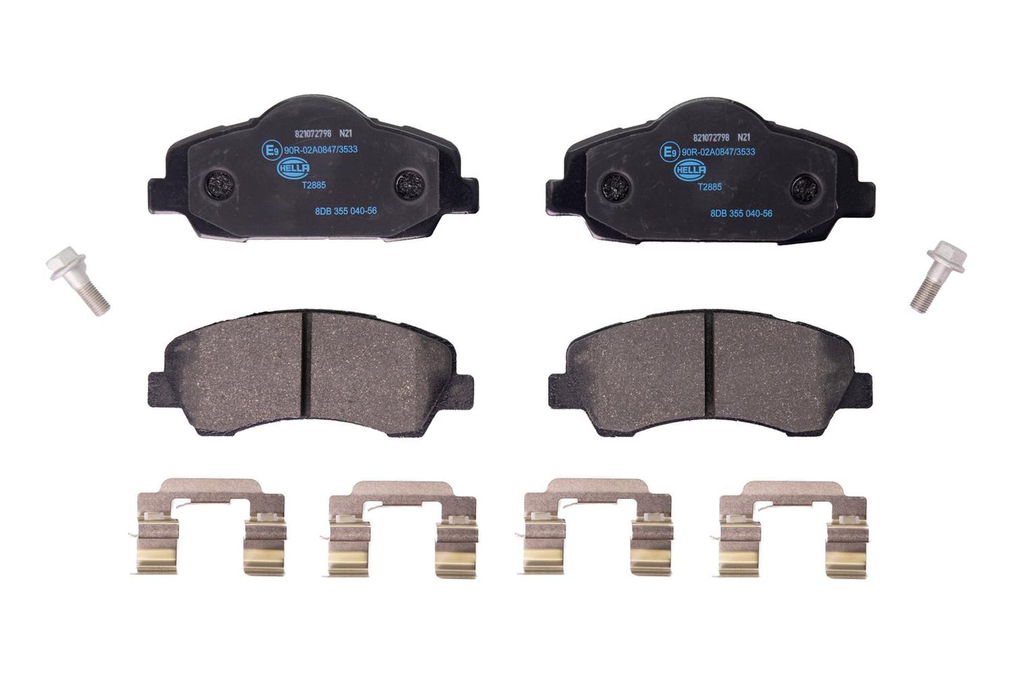 HELLA Brake pad set - T2885 - for e.g. PEUGEOT 8DB355040-561