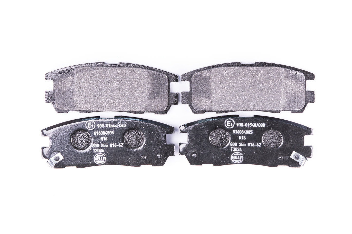 HELLA Brake pad set - T3034 - for e.g. ACURA / CHEVROLET / HOLDEN / HONDA 8DB355016-621