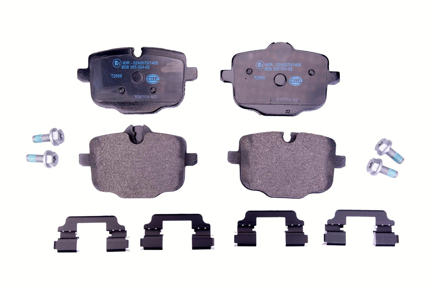 HELLA Brake pad set - T2558 - for e.g. BMW 8DB355024-921