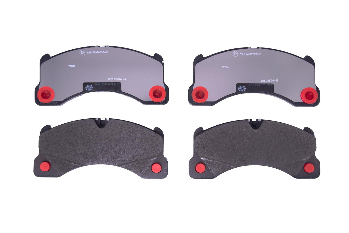 HELLA Brake pad set - T2884 - for e.g. PORSCHE 8DB355040-631