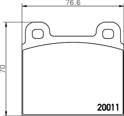 HELLA Brake pad set - T4116 - for e.g. PORSCHE / VOLKSWAGEN 8DB355017-451
