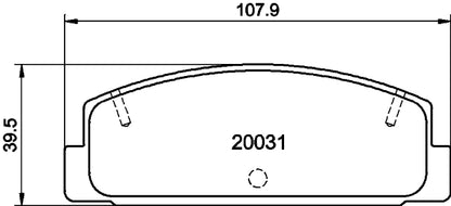 HELLA Brake pad set - T3052 - for e.g. FORD / MAZDA 8DB355016-761