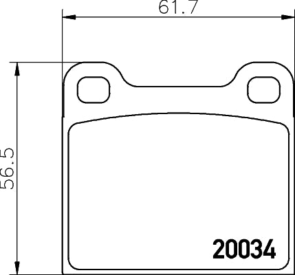 HELLA Brake pad set - T0481 - for e.g. ALFA ROMEO / AUDI / BEDFORD / BMW 8DB355007-021