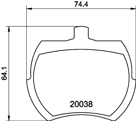 HELLA Brake pad set - T0569 - for e.g. AUSTIN / AUSTIN-HEALEY / HOLDEN 8DB355007-081