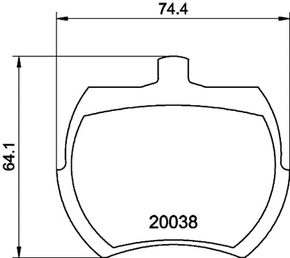 HELLA Brake pad set - T0569 - for e.g. AUSTIN / AUSTIN-HEALEY / HOLDEN 8DB355007-081