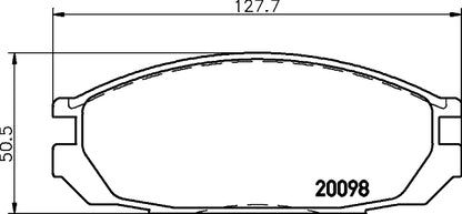 HELLA Brake pad set - T0364 - for e.g. FORD / NISSAN 8DB355006-251