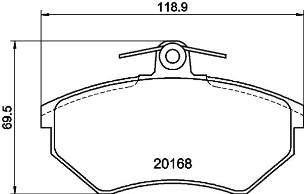 HELLA Brake pad set - T5051 - for e.g. AUDI / CHERY / SEAT / VOLKSWAGEN 8DB355017-901