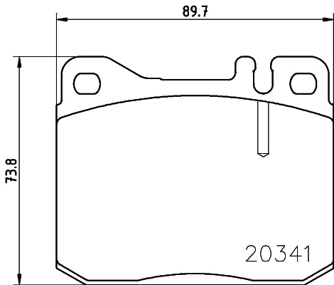 HELLA Brake pad set - T4113 - for e.g. MERCEDES-BENZ 8DB355017-431