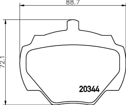 HELLA Brake pad set - T0047 - for e.g. LAND ROVER 8DB355005-791