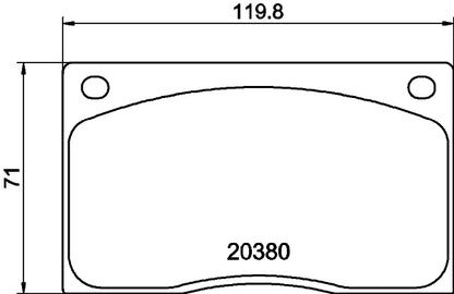 HELLA Brake pad set - T1266 - for e.g. RENAULT MASTER I Bus (T__) 28-35 2.0 8DB355009-611