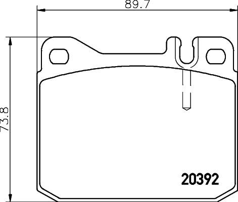 HELLA Brake pad set - T4135 - for e.g. MERCEDES-BENZ 8DB355017-461