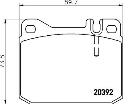 HELLA Brake pad set - T4141 - for e.g. VOLKSWAGEN 8DB355017-481