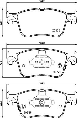 HELLA Brake pad set - T2831 - for e.g. FORD 8DB355039-421