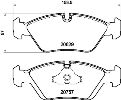HELLA Brake pad set - T0413 - for e.g. ALPINA / BMW / FERRARI / PORSCHE 8DB355006-511