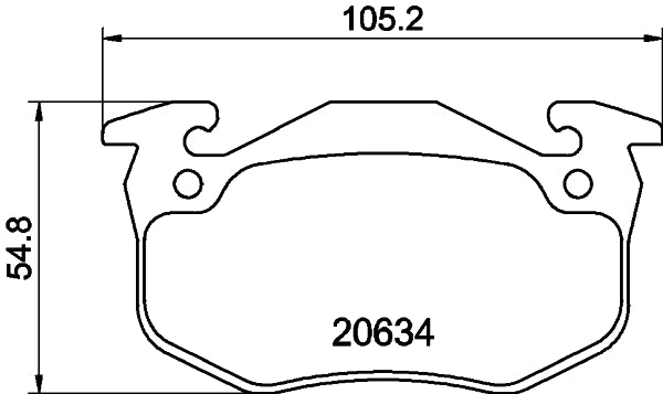 HELLA Brake pad set - T1065 - for e.g. RENAULT 8DB355007-661