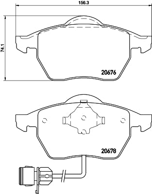 HELLA Brake pad set - T1035 - for e.g. AUDI 8DB355007-461