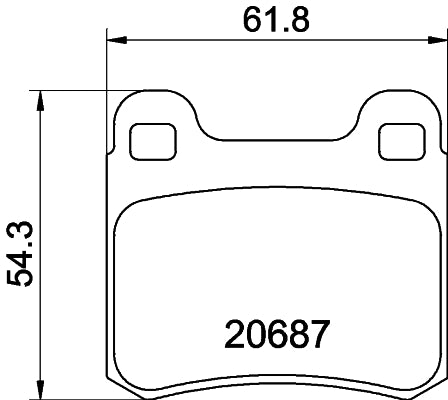 HELLA Brake pad set - T1004 - for e.g. MERCEDES-BENZ 8DB355007-321