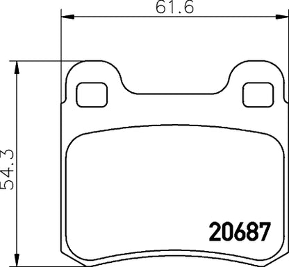 HELLA Brake pad set - T1010 - for e.g. MERCEDES-BENZ 8DB355007-351