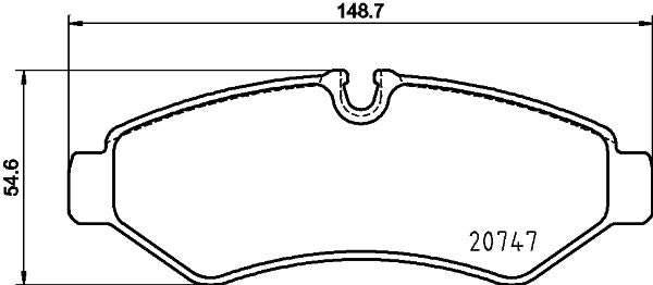 HELLA Brake pad set - T4184 - for e.g. MERCEDES-BENZ 8DB355036-861