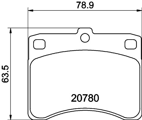 HELLA Brake pad set - T0013 - for e.g. ASIA MOTORS / DAIHATSU / PERODUA 8DB355005-671