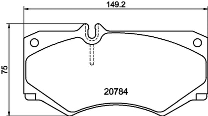 HELLA Brake pad set - T0311 - for e.g. MERCEDES-BENZ / VOLKSWAGEN 8DB355006-061