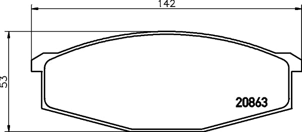 HELLA Brake pad set - T0859 - for e.g. FORD / NISSAN 8DB355007-291