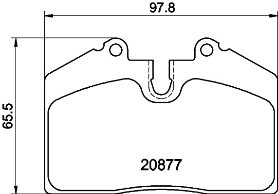 HELLA Brake pad set - T0377 - for e.g. PORSCHE 8DB355006-351