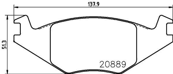 HELLA Brake pad set - T4150 - for e.g. SEAT / VOLKSWAGEN 8DB355017-491