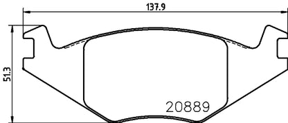 HELLA Brake pad set - T4150 - for e.g. SEAT / VOLKSWAGEN 8DB355017-491