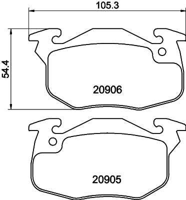 HELLA Brake pad set - T9028 - for e.g. CITROEN / MEGA / PEUGEOT 8DB355019-131